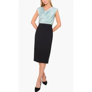 Halogen 28 inch Easy Pencil Skirt Rich Black Zipper closure Nordstrom Size 12